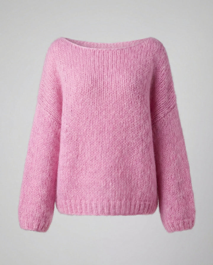 Oversized Pullover U Boat Neck