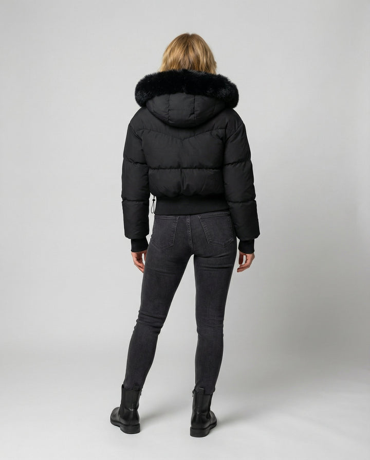 Stylish Warm Cropped Down Jacket Women