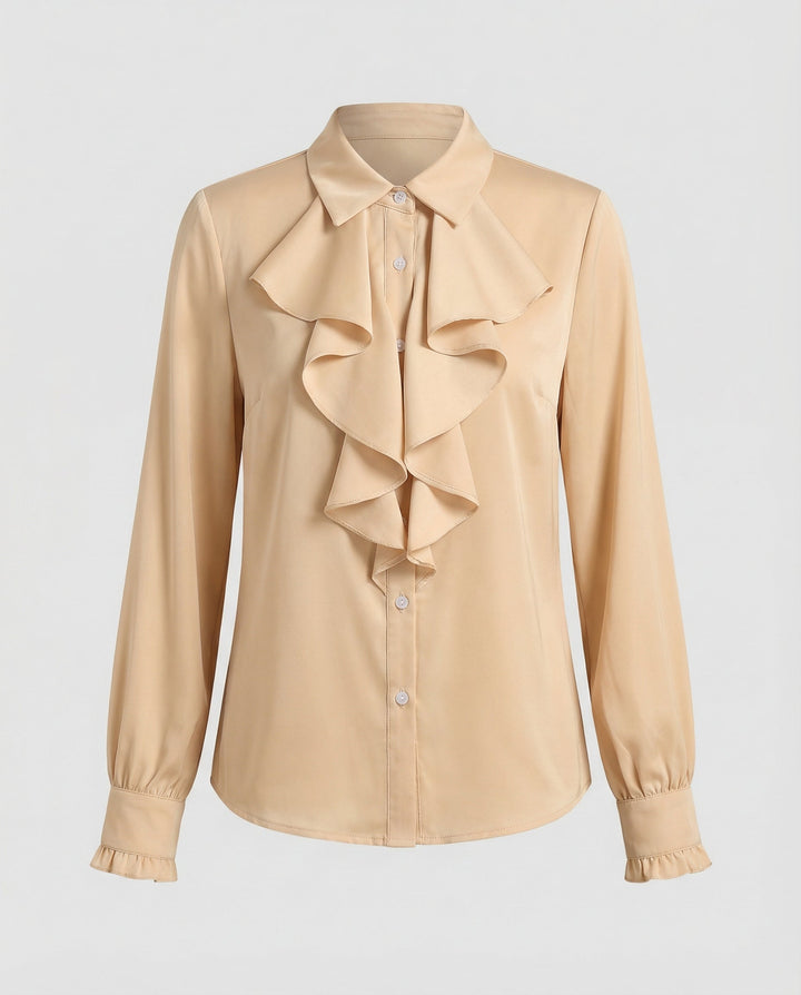 Ladies Blouse Ruffles Elegance