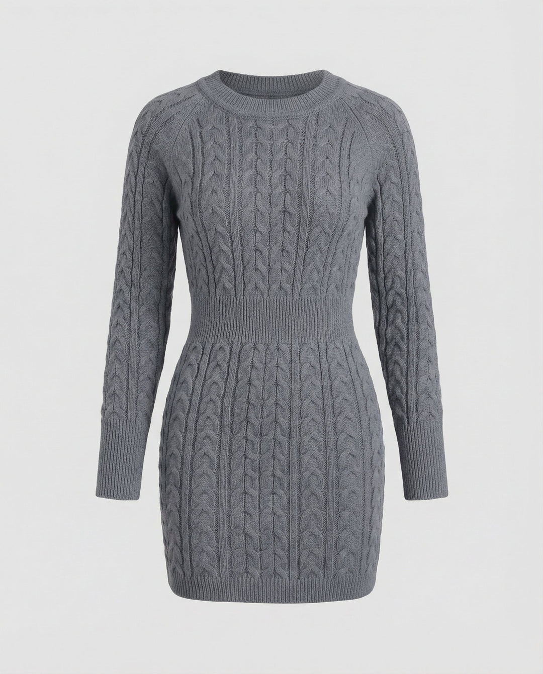 Knit Dress Braided Design Women