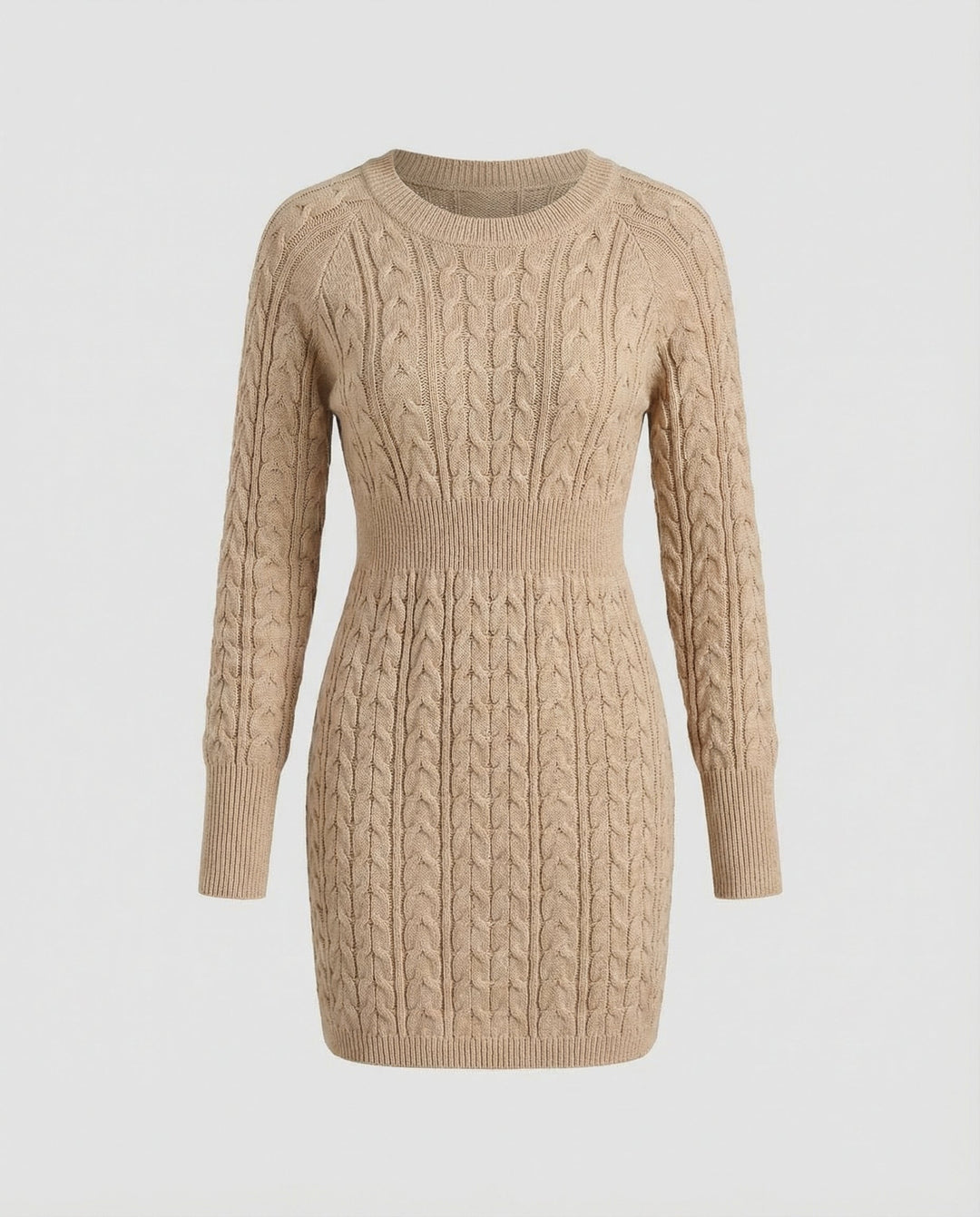 Knit Dress Braided Design Women
