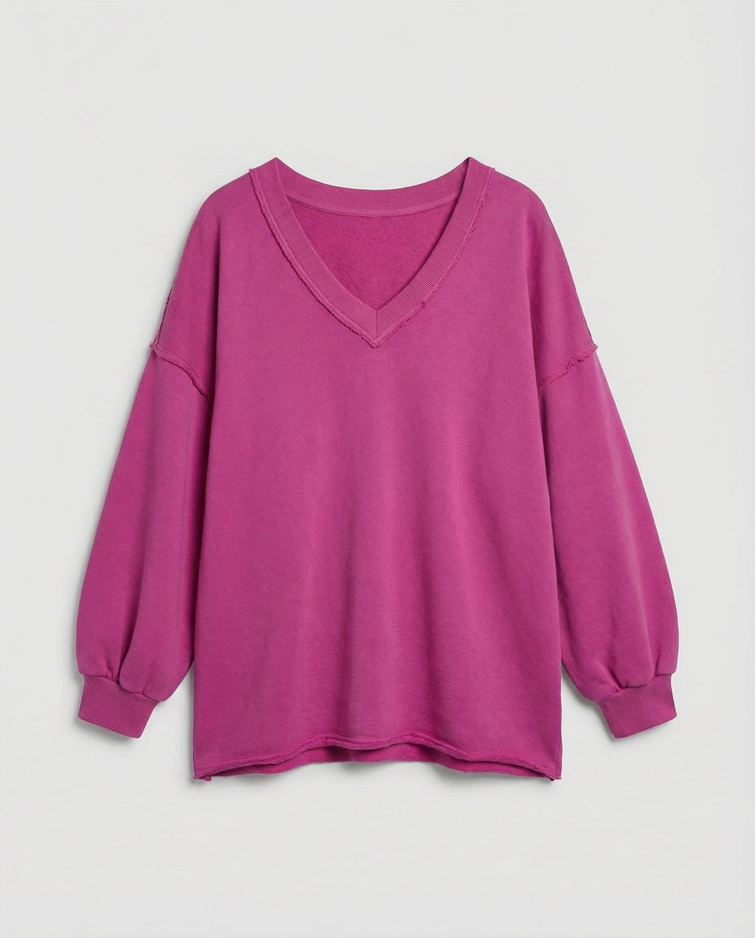 Oversized Women's V-Neck Sweatshirt