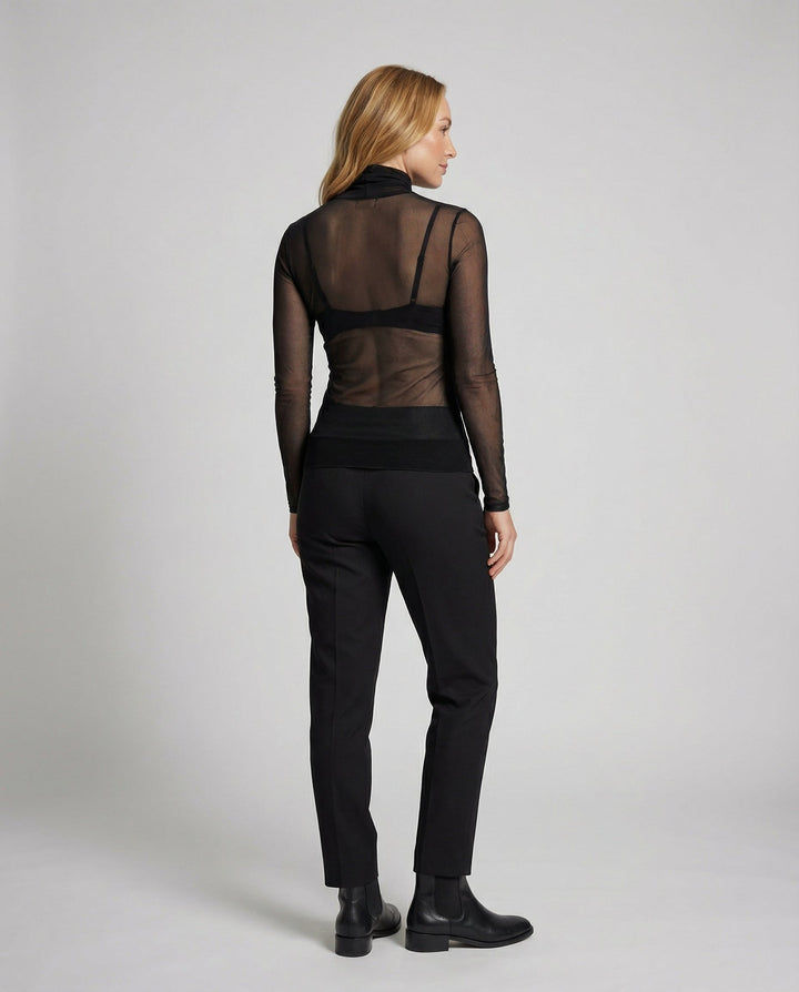 Transparent Turtleneck Blouse Women