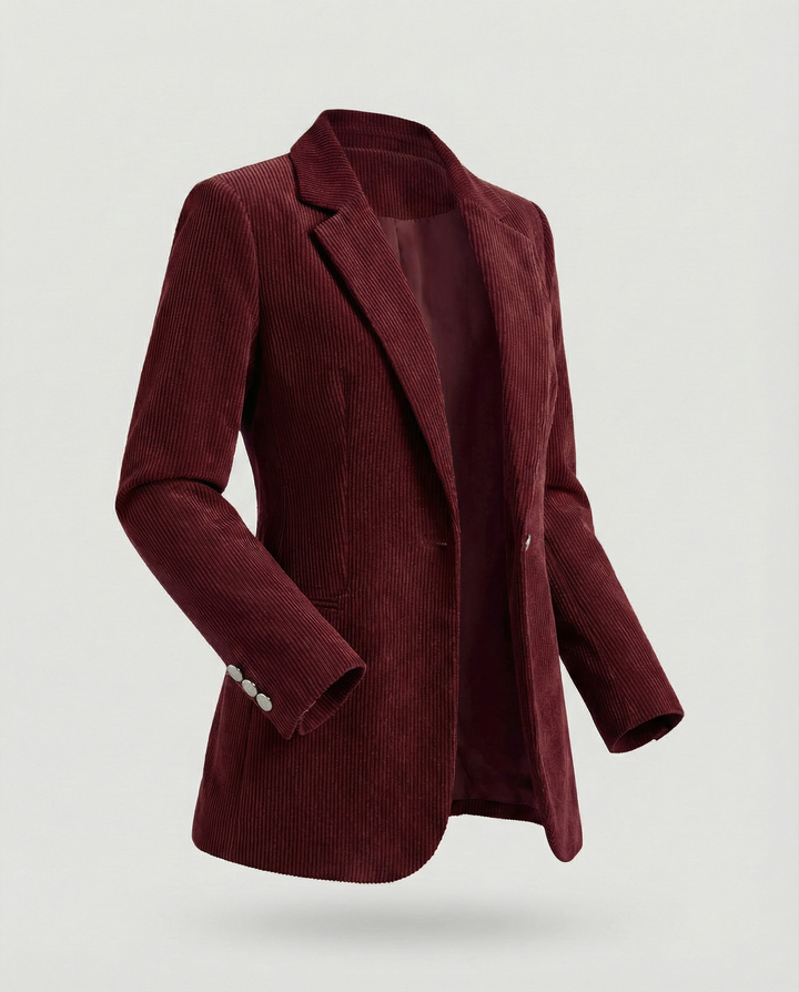 Cord Blazer Women Elegant