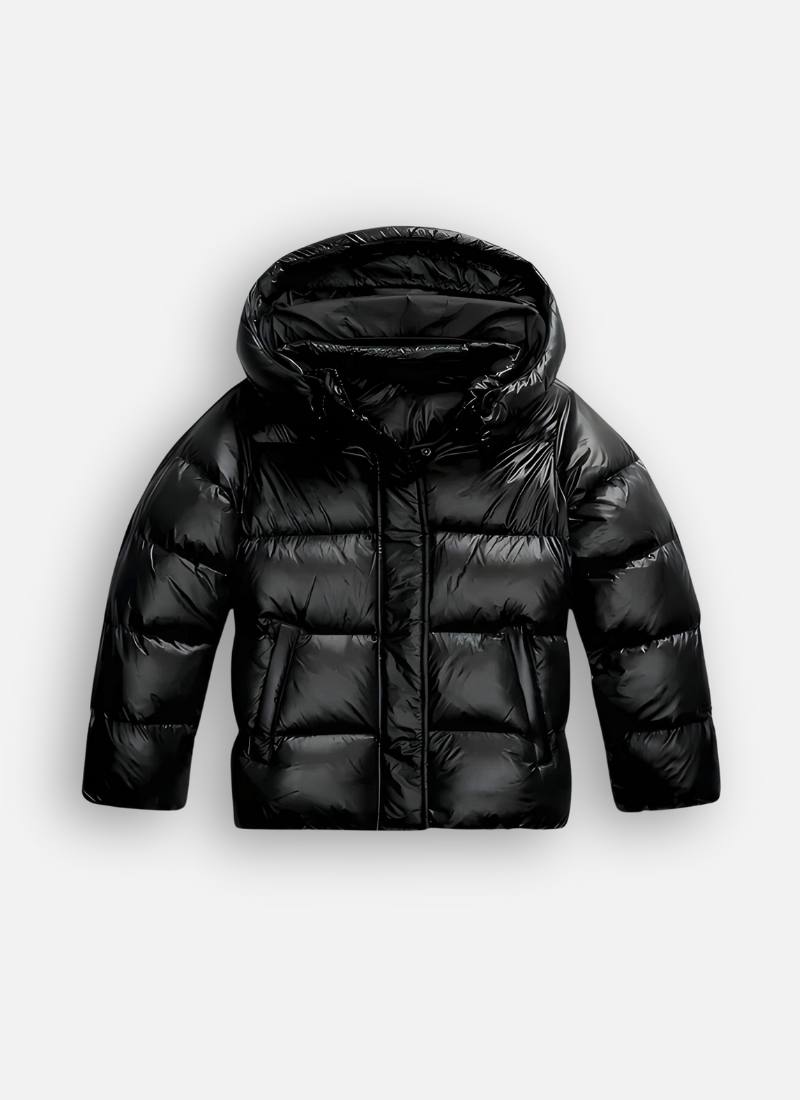 Shiny puffer jacket women