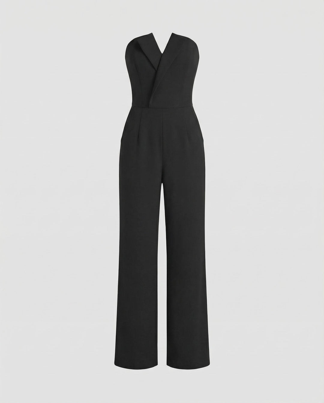 Sleeveless V-neck jumpsuit