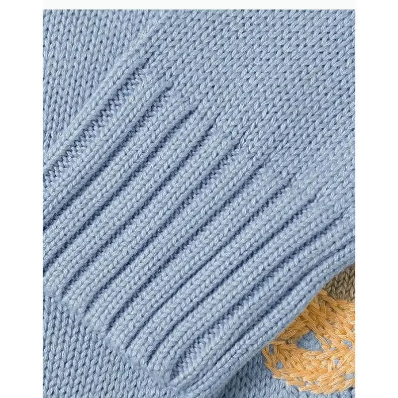 Bear knit sweater women loose