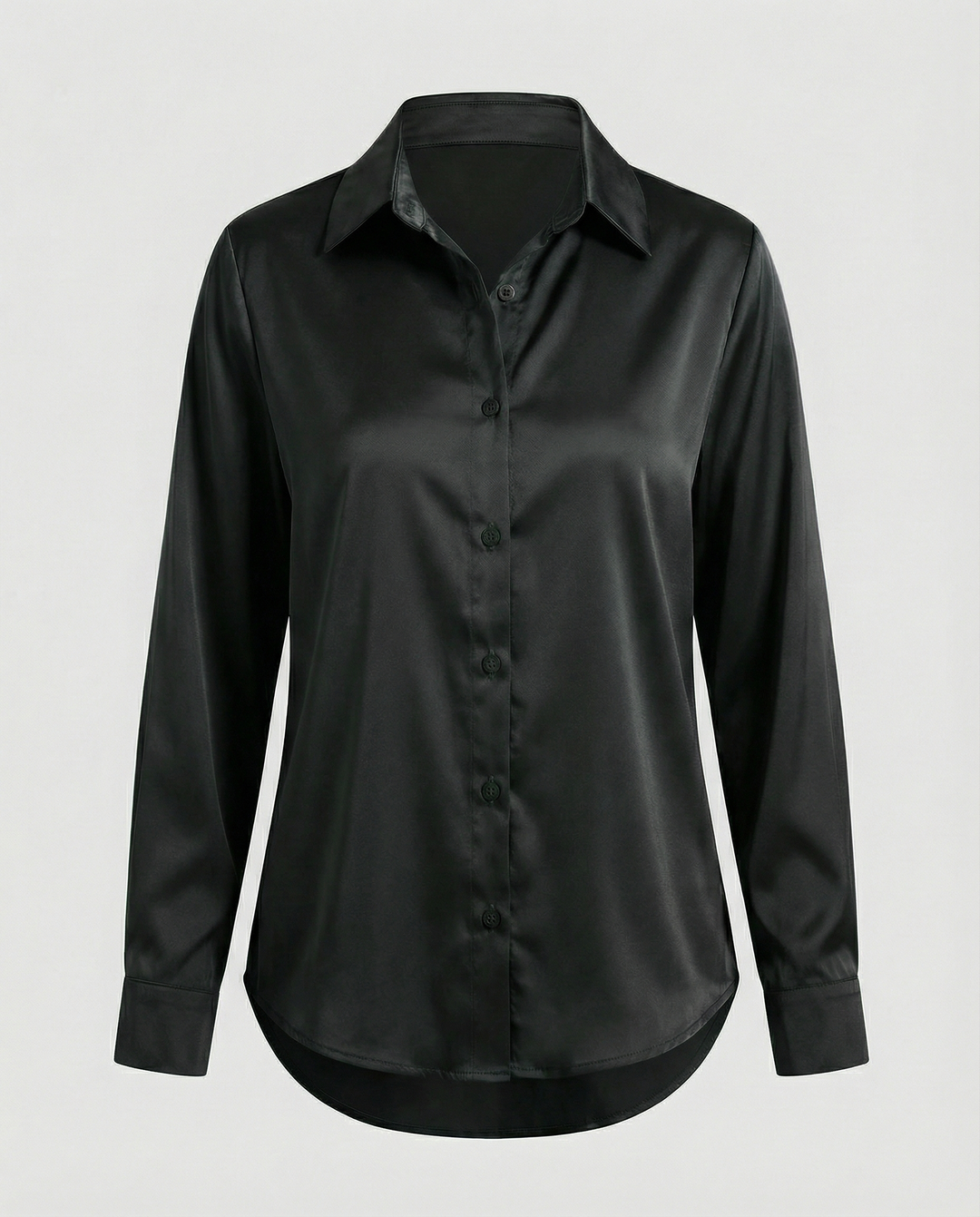 Loose Satin Blouse Women