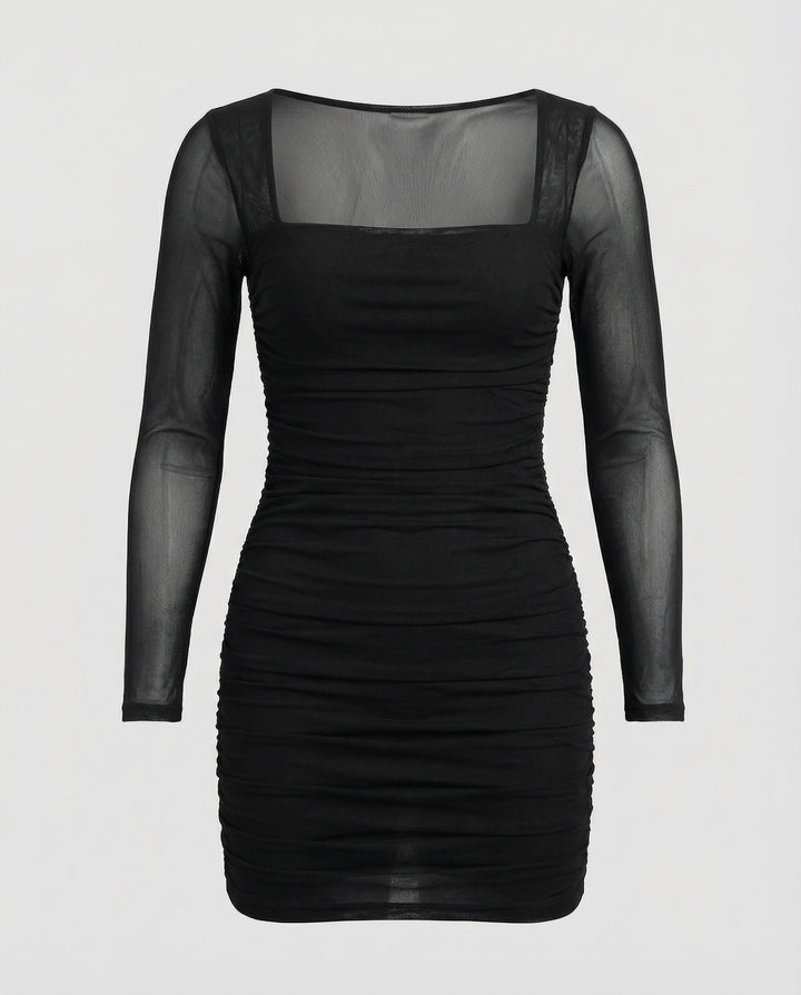 Elegant Figure-Hugging Winter Dress for Women