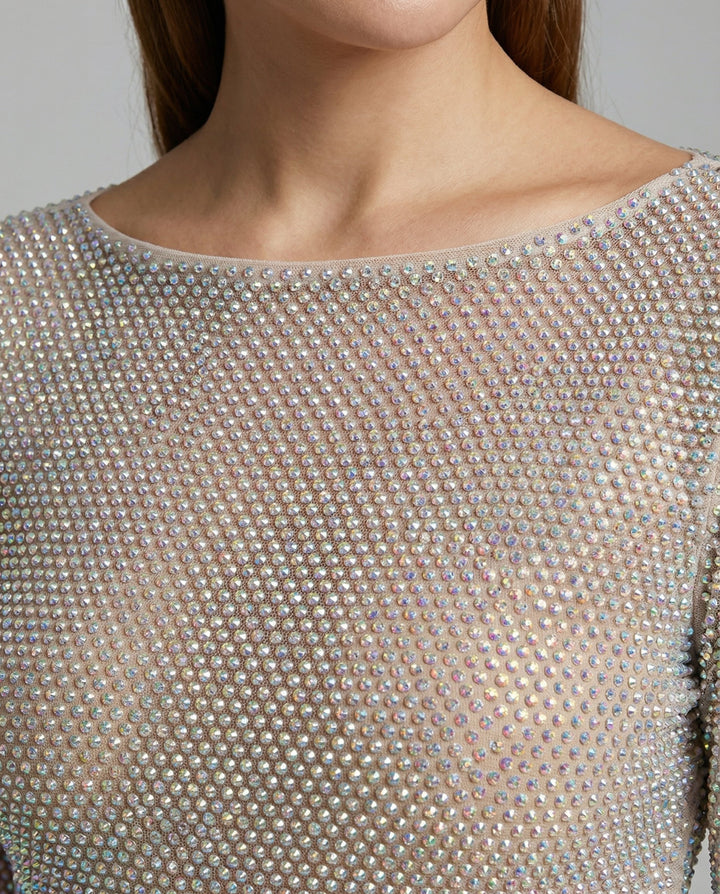 Spring-embellished party dress women