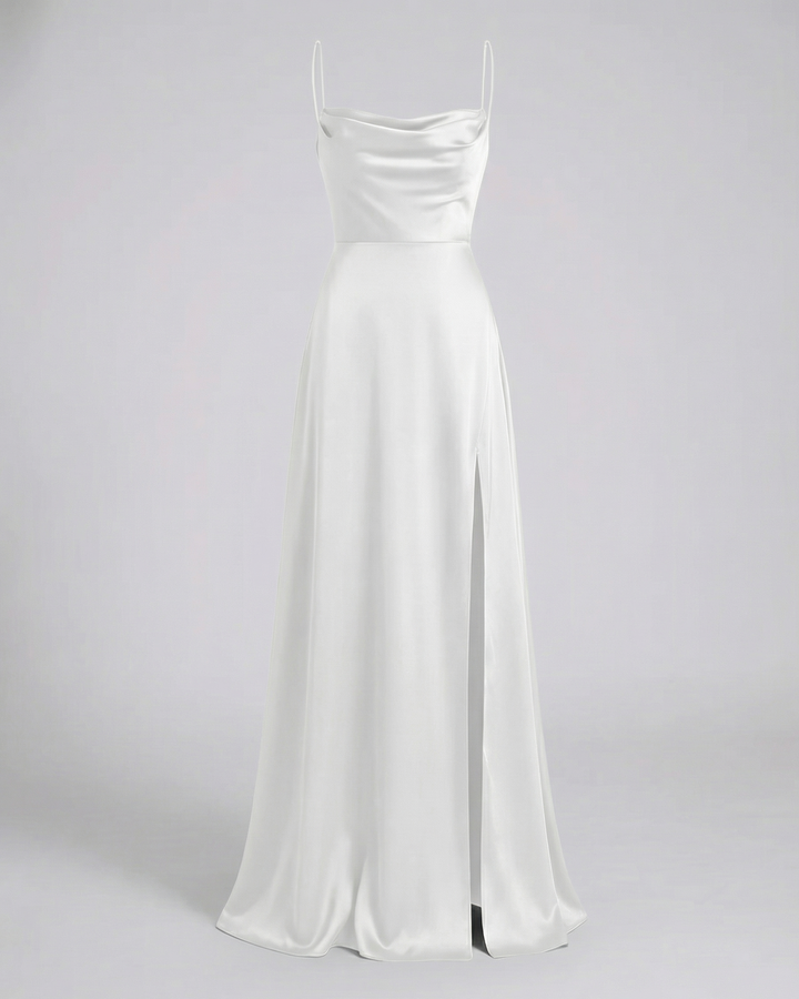 Elegant Silk Maxi Dress Women
